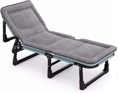 Logeerbed Opklapbed - Campingbed Veldbed - Extra Slaapplek Creëren - Geïntegreerd Matras - 68 cm Breed - One Color