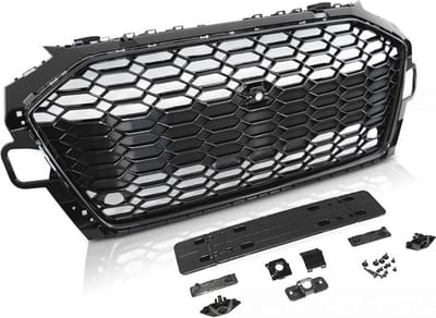 Auto grille - geschikt voor Audi A4 B9 20- sedan/avant - PDC - glanzend zwart