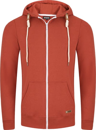 riverso Heren Sweatjack RIVThilo regular fit Rood S Volwassenen Hoodiejacket - Sweatvest