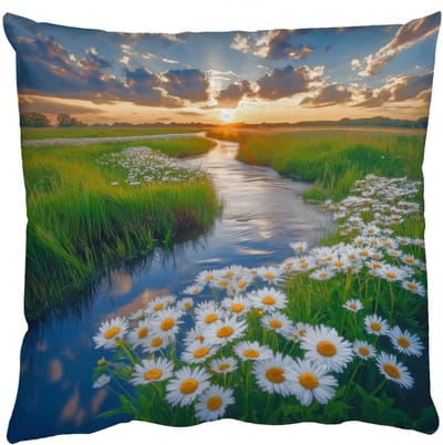 Sierkussens - Kussentjes Woonkamer - 50x50 cm - Beekje - Landschap - Margriet