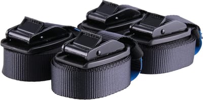 Spanbanden 4m 25mm met Klembevestiging en Rubberbescherming - Set van 4, Belastbaar tot 540kg