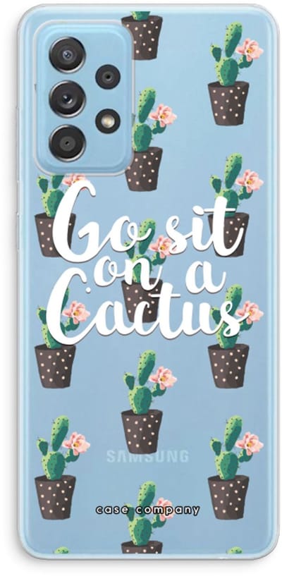 Case Company® - Hoesje geschikt voor Samsung Galaxy A73 hoesje - Cactus quote - Soft Cover Telefoonhoesje - Bescherming aan alle Kanten en Schermrand