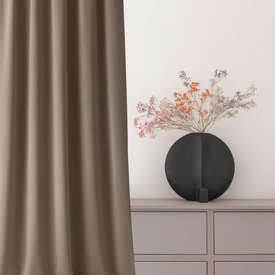 Modern Plooiband Gordijn 140 x 250 cm voor Woonkamer en Slaapkamer - Schuifgordijnen in Nugat
