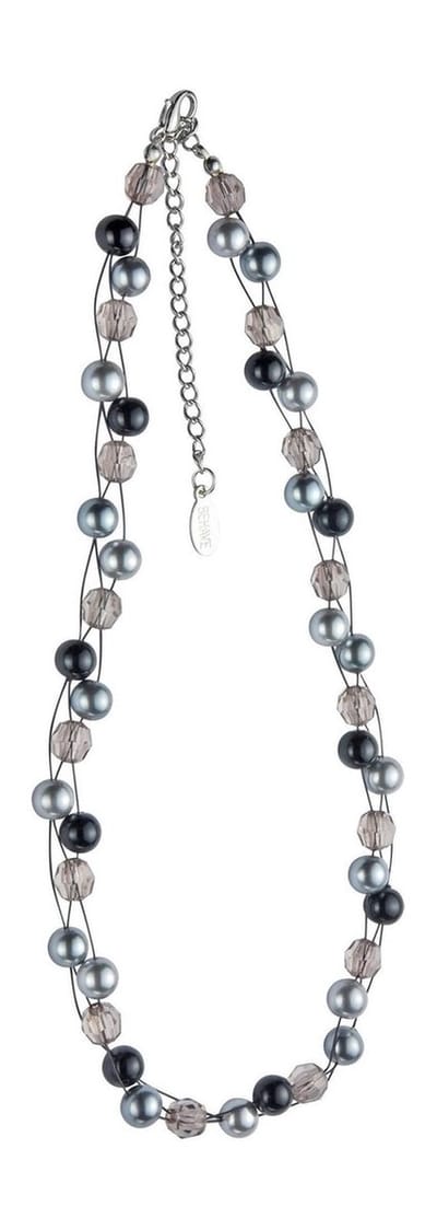 Behave Ketting met parels en facet geslepen glaskralen