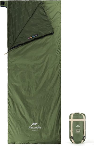 Slaapzak Deken - Outdoor Dekbed - Kamperen Wandelen - Waterdicht Nylon - 190 x 150 cm - Groen