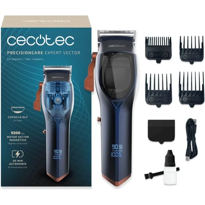 Cecotec PrecisionCare Expert Vector Cordless Hair Clipper, 9200rpm Motor, DLC Blade