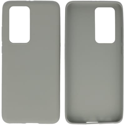 Hoesje Geschikt voor de Huawei P40 Pro - Backcover Color Telefoonhoesje - Grijs