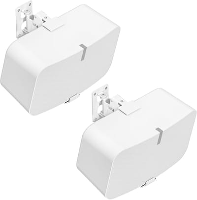 Speaker Muursteunen - Luidspreker Houders - Wandmontage Geluid - Zwaar Staal Verstelbaar - Max 35 Pond - Wit