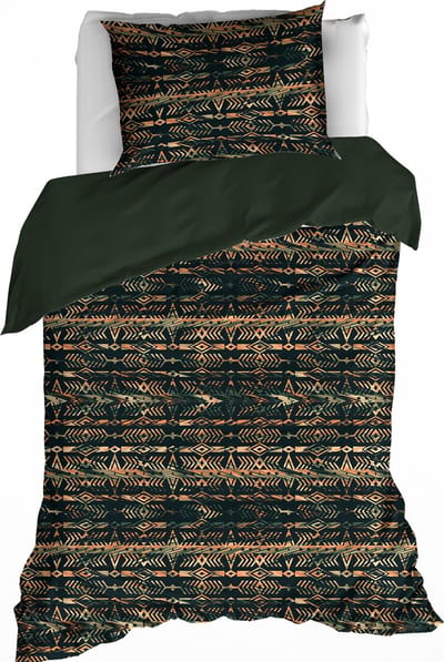 De Witte Lietaer Dekbedovertrek Rufus Khaki - Eenpersoons - 140 x 200/220 cm - Katoen Flanel