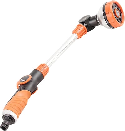 Gietstaaf Handdouche - Tuinsproeier - Planten Water Geven - 9 Sproei Poorten - 47cm Lengte - Geel