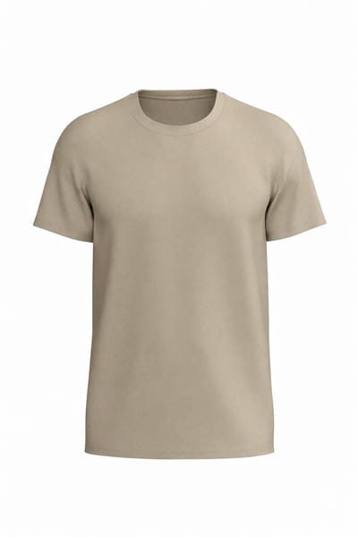 RELAKZ - Heren T-shirt - Ronde Hals - Organisch Katoen - 2 Pack - Taupe - Maat S
