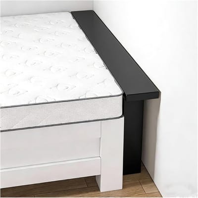 Smalle bijzettafel - Bank plank - Opbergen bank - Massief hout - 60 cm hoog - Zwart