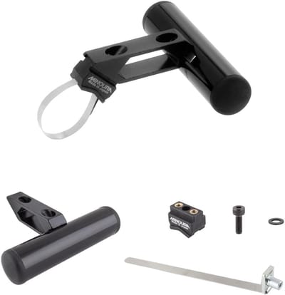 Fietsaccessoirehouder - Stuurmontage - Extra bevestiging - Verstelbare klem - 22-35 mm - Zwart