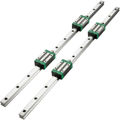 2 STUKS Lineaire Rails 0,78-66 Inch, Lineaire Lagers en Rails met 4 STUKS HSR20 Lagerblokken, Lineaire Bewegingsglijrails plus voor DIY CNC Freesmachines Draaibanken