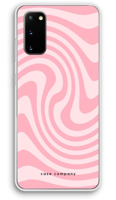 Case Company® - Hoesje geschikt voor Samsung Galaxy S20 hoesje - Swirl Roos - Soft Cover Telefoonhoesje - Bescherming aan alle Kanten en Schermrand