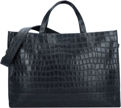 LIEBESKIND BERLIN Handtas Schoudertas LOU 2 New Croco Satchel Black Zwart