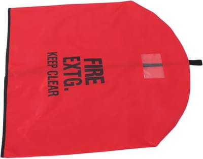 Brandblusser Beschermhoes - Vorstbestendige Afdekking - Buiten Gebruik - Hoge Zichtbaarheid Noodmarkering - 80x70cm - Rood