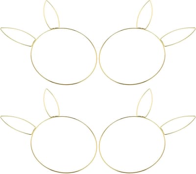 Paaskrans Frames - Paasdecoratie - DIY Projecten - Konijnenkop Vorm - 33 x 20 cm - Goud