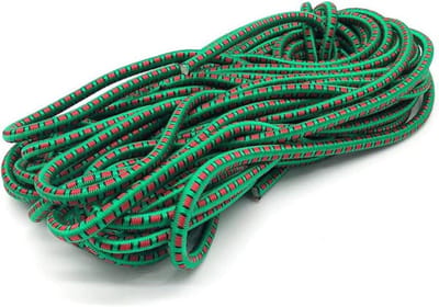 Elastische Dekzeilen - Spanner Koord - Veelzijdig Bevestigen - Rubberen Kern - 20 Meter - Zwart