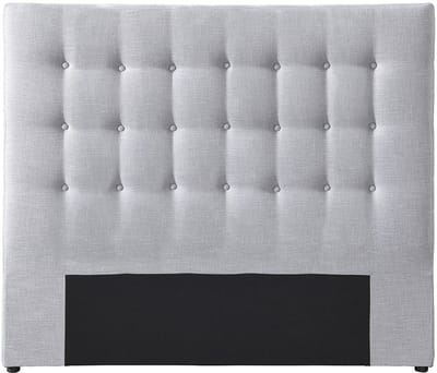 Vente-unique Hoofdbord met capitonnage 160 cm - Stof - Lichtgrijs - FRANCESCO