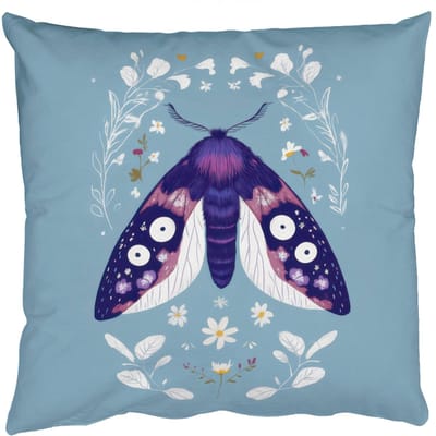 Sierkussens - Kussentjes Woonkamer - 50x50 cm - Bladeren - Wit - Vlinder - Insect