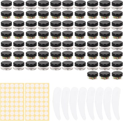 Lege Monsterspotjes Set van 73 Stuks, 5g/5ml Cosmetische Potjes met Deksel, Ideaal voor Crème, Olie en Make-up Opslag