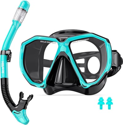 Duikbril volwassenen - zwart duikmasker met snorkel
