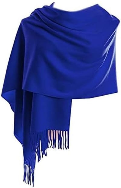 Grote Zachte Sjaal met Kasjmier Gevoel voor Dames en Heren - Blauw