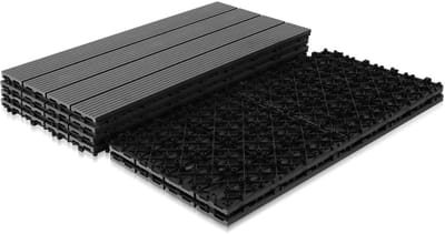 Set van 30 WPC Terrastegels Houtlook Kliktegels voor Balkon en Tuin 5m²