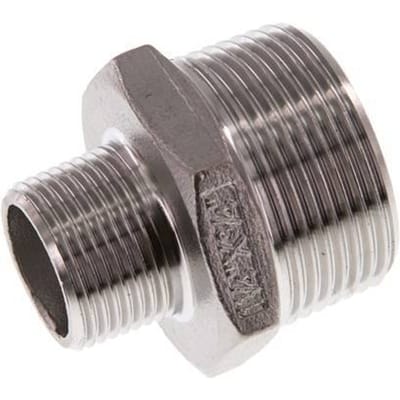 R 1 1/4'' x R 3/4'' RVS Borstnippel 16 Bar