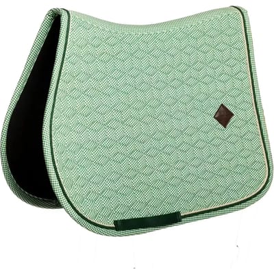 Kentucky Horsewear - Zadeldoek velvet chess printing green jumping