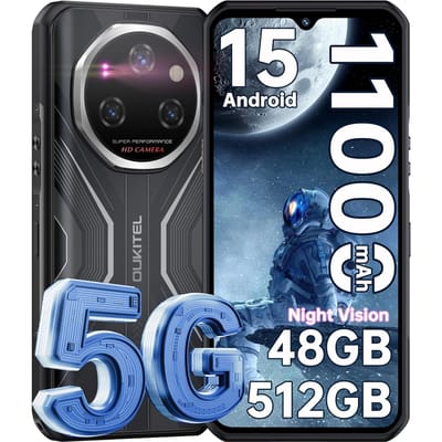 OUKITEL WP55 Pro 5G Mobiele Telefoon 48GB+512GB/2TB 11000mAh 6.6  Scherm 108MP Android 15