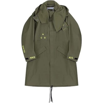 Nike Veste Longue à Capuche Lab ACG Gore-Tex Homme Vêtements d'Extérieur Vert Olive AQ3516-395 S black
