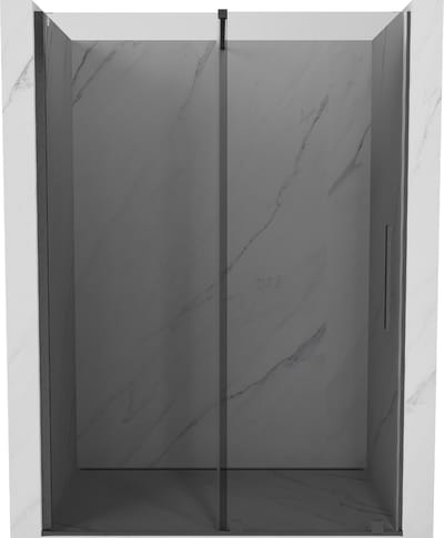Mexen Velar schuif douchedeur 130 , grafiet, geborsteld gun gray - 871-130-000-41-66