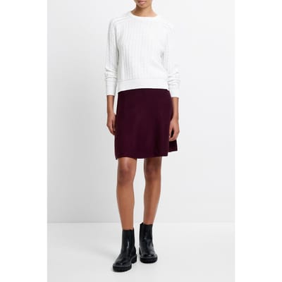 French Connection Babysoft Knit Skirt Burgundy Red Maat: XS | Mini Rokken Outlet | Dames | Bordeaux