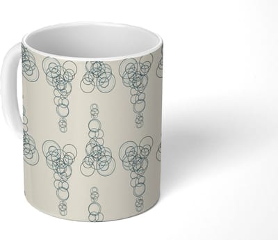 Mok - Koffiemok - Cirkel - Patronen - Abstract - Mokken - 350 ML - Beker - Koffiemokken - Theemok