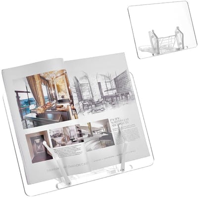 Dailygoods- Boekenstandaard Duurzaam Acryl - Displayhouder - Documenthouder - Leesstandaard - Kookboekenhouder - 22,9 x 33,5 cm - Boekenhouder