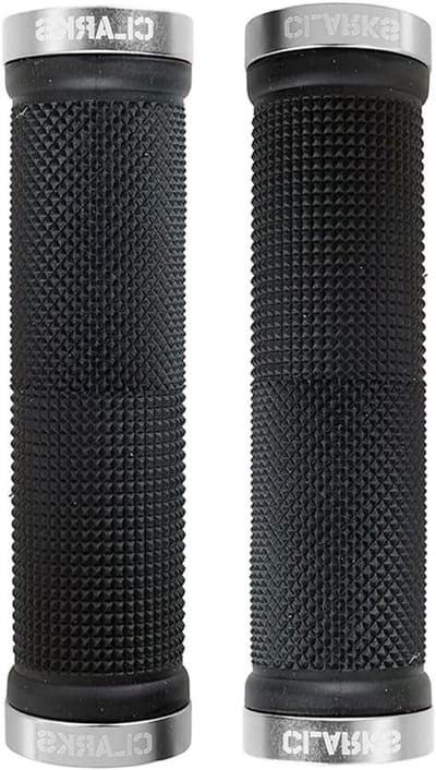 Fiets Handvatten - Stuur Grip - Comfortabel Fietsen - Zachte Rubber - 130 mm - Zwart Zilver