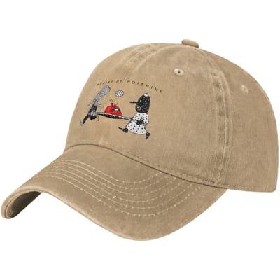 Angine De Poitrine Baseballpet Klassiek Verweerd Denim Sherpa Mantra Zonneklep Uniseks Buiten Zomer Verstelbare Pasvorm Petten Pet One Size beige