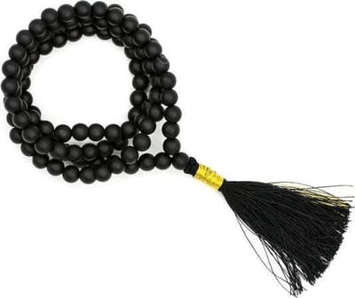 Yogi & Yogini naturals Mala Shungiet AA kwaliteit 108 kralen (6 mm) + tasje