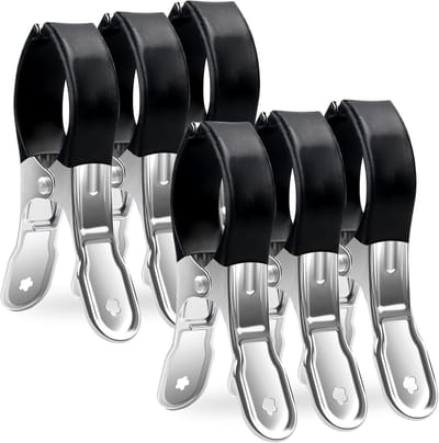 handdoekklemmen voor strandligstoelen, 6 stuks grote wasknijpers, handdoekklemmen, metalen klemmen voor wasgoed, strandhanddoek en dikke kleding