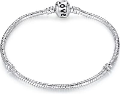EmmyRovi – Bedelarmband Zilverkleur – Basis Armband – 17 cm (Kleine maat)
