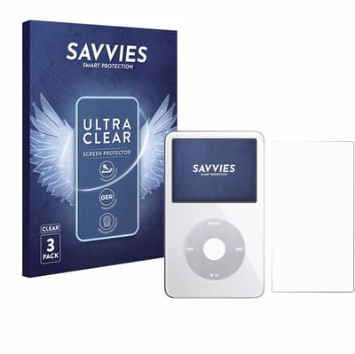 Savvies - Screenprotector voor Apple iPod Classic Video (Voor+Achter) - Folie Beschermfolie transparant 6 Stuks