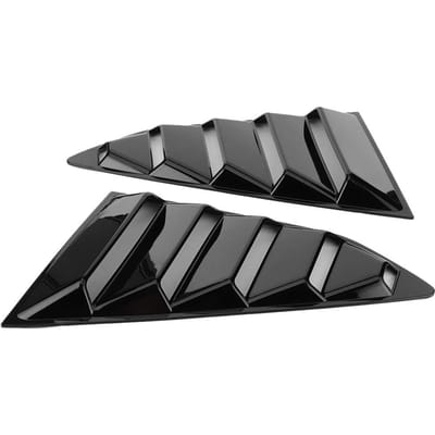 Persiennes de fenêtre de voiture noires brillantes Couvercle d'aération latérale Adapté pour Chevy Camaro 2016‑2020 gray