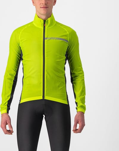 Castelli SQUADRA STRETCH fietsjas ELECTRIC LIME/DARK GRAY - Mannen - maat XS