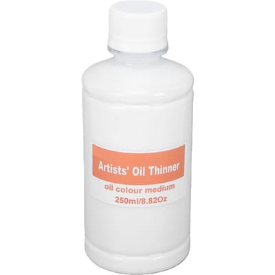 Diluant pour Peinture à l'Huile 250ml White Spirit Inodore Solvant pour Peinture à l'Huile pour Projets Artistiques white