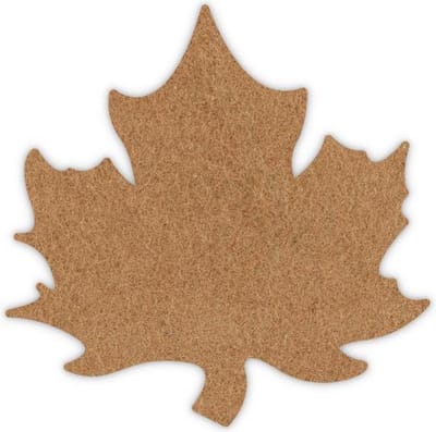 Herfstblad vilt onderzetters - Lichtbruin - 6 stuks - 10 x 10 cm - Tafeldecoratie - Glas onderzetter - Cadeau - Woondecoratie - Woonkamer - Tafelbescherming - Onderzetters Voor Glazen - Keukenbenodigdheden - Woonaccessoires - Tafelaccessoires