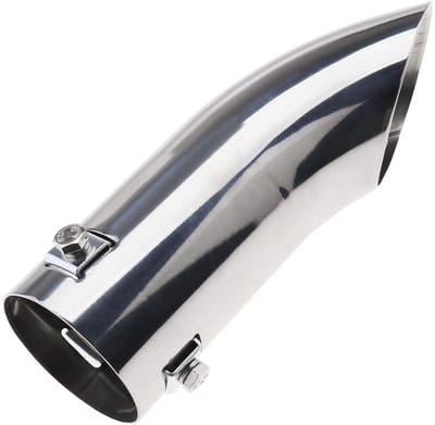 Dailygoods- Uitlaat Tip Roestvrijstalen Afwerking - Vervangend Accessoire - Geschikt voor 30-52mm - Totale Lengte 185mm - Eenvoudige Installatie - Verbeterde Esthetiek - Uitlaatpijp
