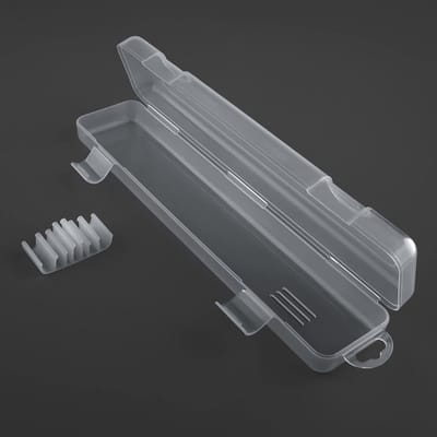 Transparante Opbergdoos voor Bestek, Draagbare Bestek Organizer voor Lepels, Vorken en Stokjes, Ideaal voor Reizen, Kamperen en Picknicken