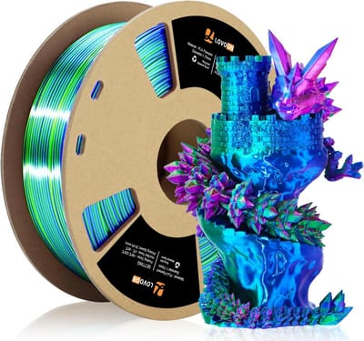 3D-printerfilament meerkleurig PLA 1,75 mm - Regenboogkleur groen-rood-blauw voor 3D-printen